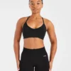 Essential V-ringad sport-BH med band