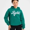 Oversized-hoodie med broderad text
