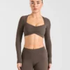 Physique långärmad crop-top