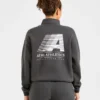 Retro Athletics Oversized-tröja med 1/4 dragkedja