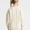 Athletics Oversized stickad tröja med 1/4 dragkedja