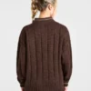 Athletics Oversized stickad tröja med 1/4 dragkedja