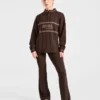 Athletics Oversized stickad tröja med 1/4 dragkedja