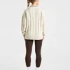 Athletics Oversized stickad tröja med 1/4 dragkedja