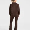 Athletics Oversized stickad tröja med 1/4 dragkedja