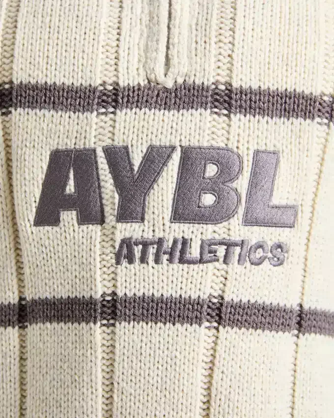 Athletics Oversized stickad tröja med 1/4 dragkedja