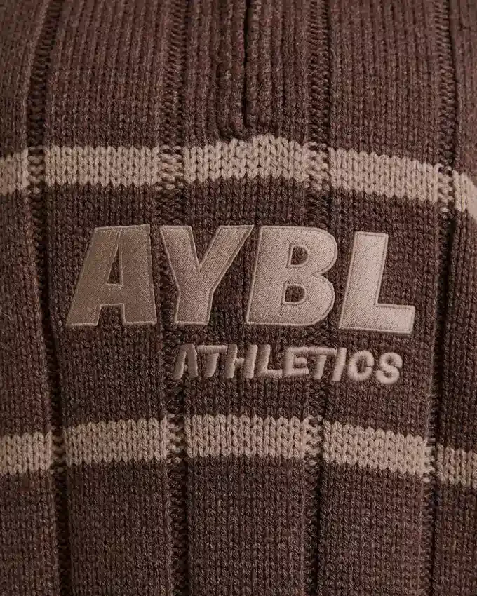 Athletics Oversized stickad tröja med 1/4 dragkedja