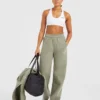 Athletics Track Mjukisbyxor med raka ben i oversized-modell