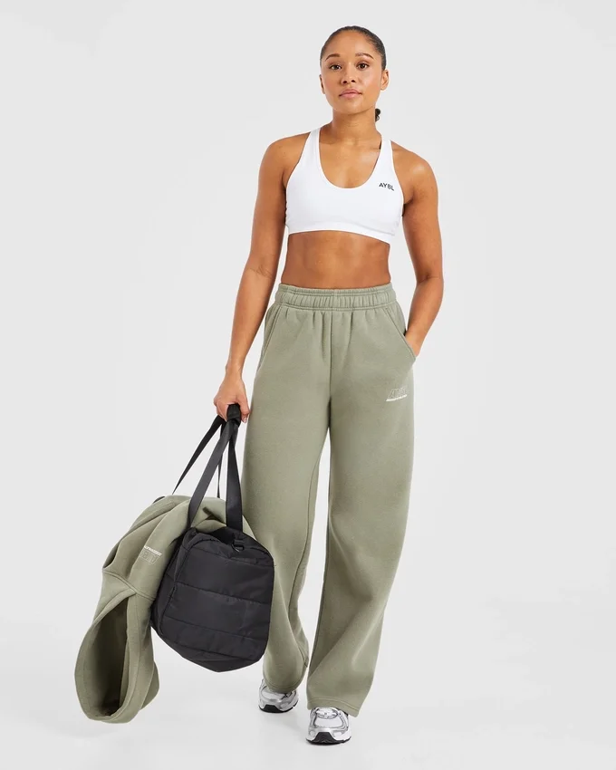 Athletics Track Mjukisbyxor med raka ben i oversized-modell