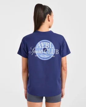 AYBL Sports Club Script Oversized T-shirt