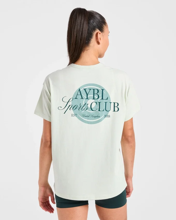 AYBL Sports Club Script Oversized T-shirt