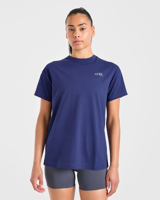 AYBL Sports Club Script Oversized T-shirt