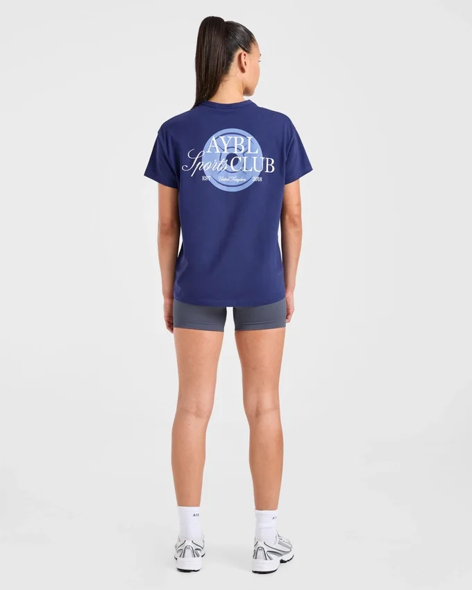 AYBL Sports Club Script Oversized T-shirt