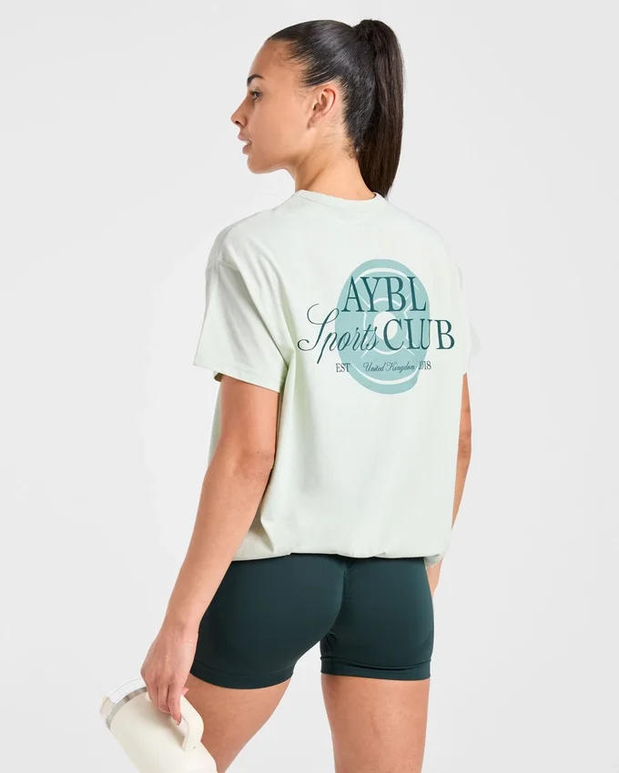 AYBL Sports Club Script Oversized T-shirt