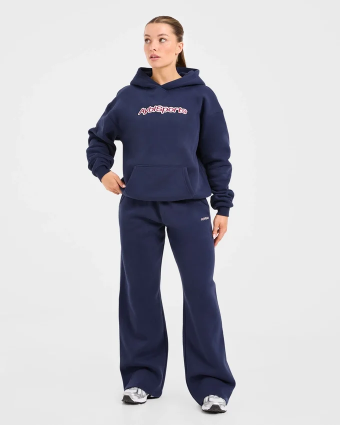 AYBL Sports Outline Oversized mjukisbyxor med raka ben