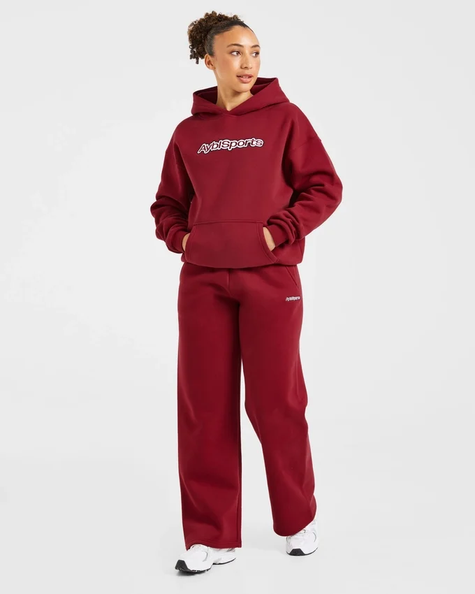 AYBL Sports Outline Oversized mjukisbyxor med raka ben
