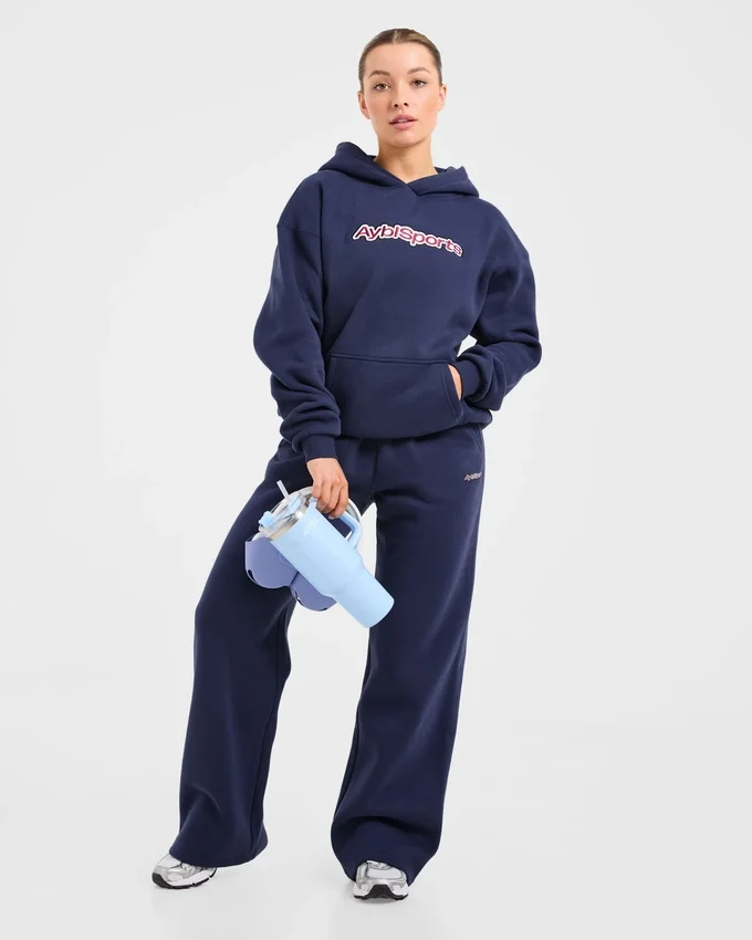 AYBL Sports Outline Oversized mjukisbyxor med raka ben
