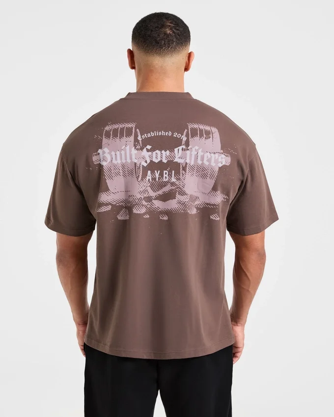 ”Built for Lifters” T-shirt i oversized-modell