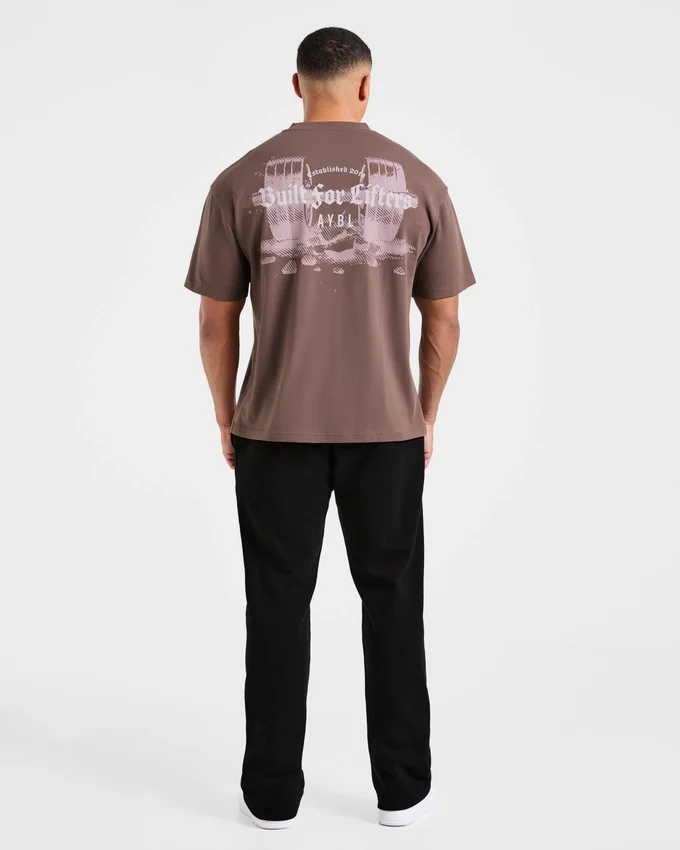 ”Built for Lifters” T-shirt i oversized-modell