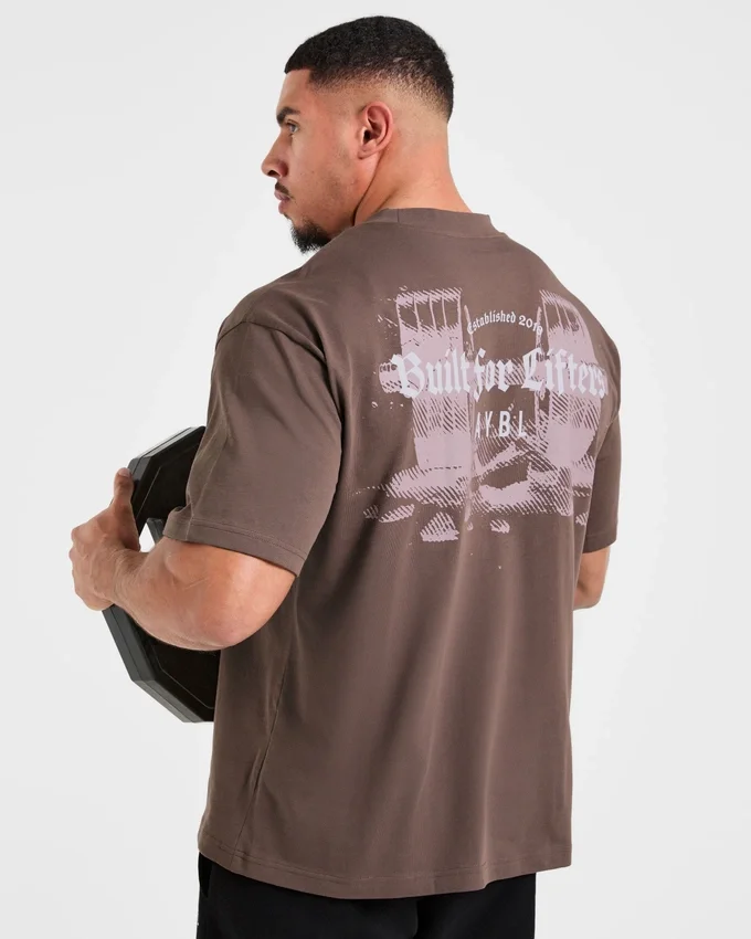 ”Built for Lifters” T-shirt i oversized-modell