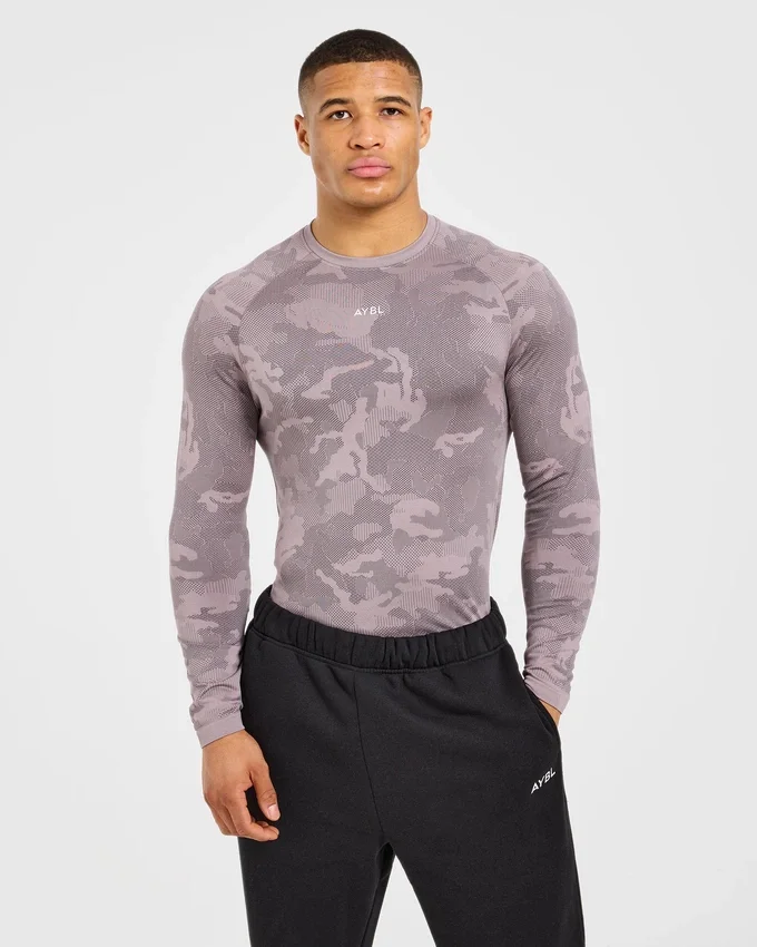 Camo Seamless Long Sleeve T Shirt