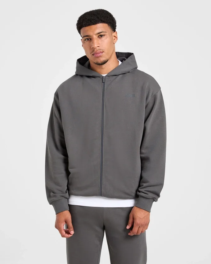 Craft Oversized-hoodie med dragkedja