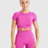 Empower sömlös crop top