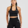 Empower sömlös halterneck-crop-top