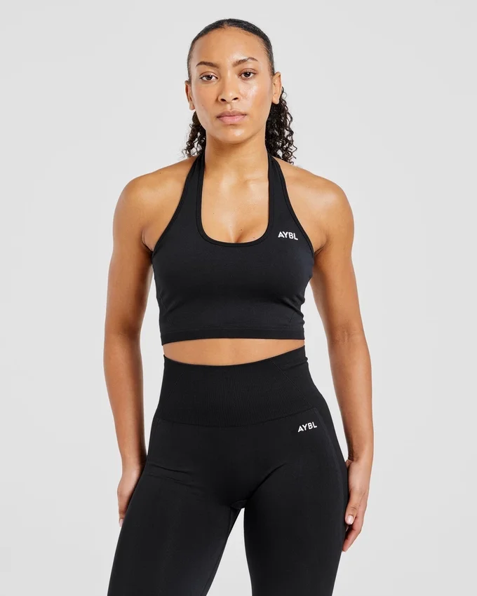 Empower sömlös halterneck-crop-top
