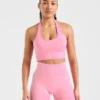 Empower sömlös halterneck-crop-top