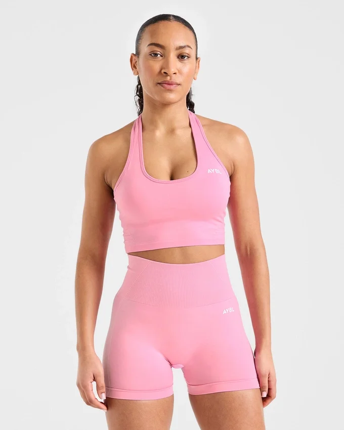 Empower sömlös halterneck-crop-top
