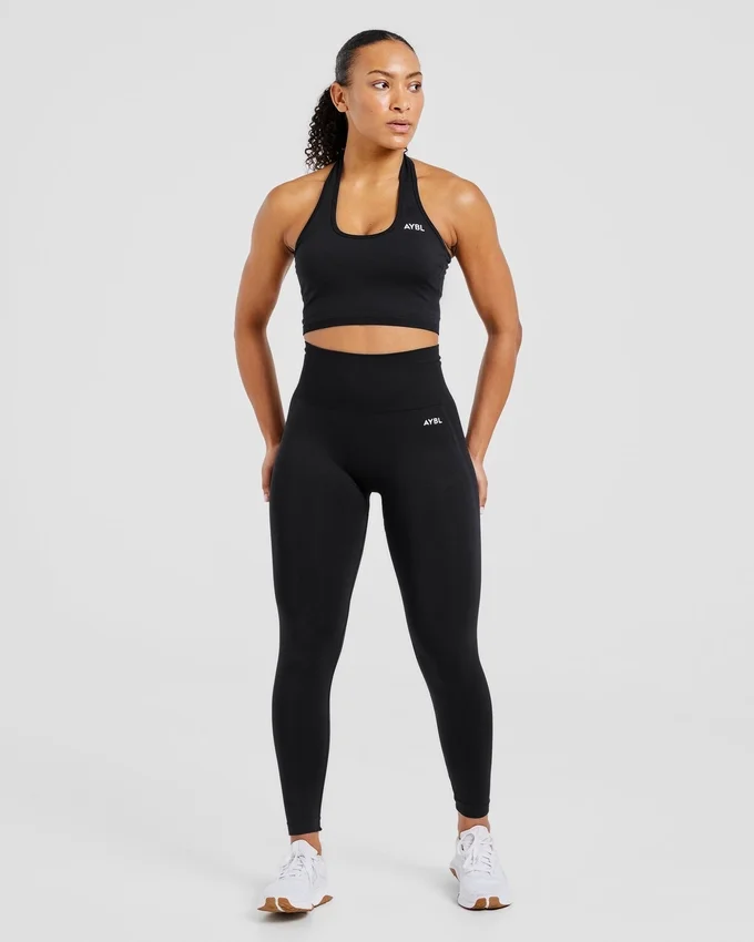 Empower sömlös halterneck-crop-top