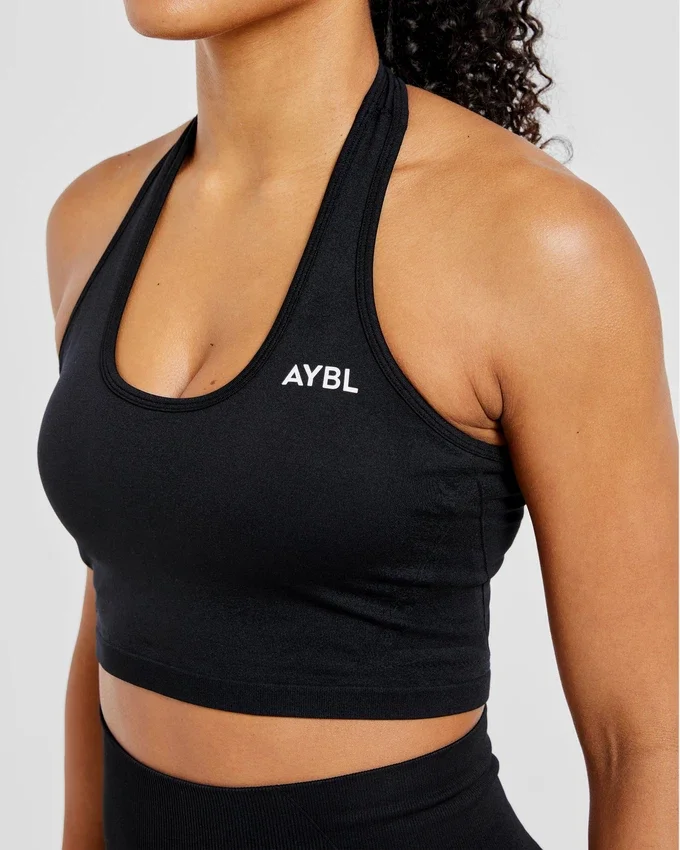 Empower sömlös halterneck-crop-top