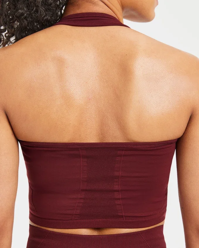 Empower sömlös halterneck-crop-top