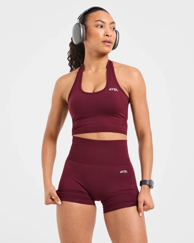 Empower sömlös halterneck-crop-top