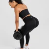 Empower sömlös halterneck-crop-top