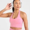 Empower sömlös halterneck-crop-top