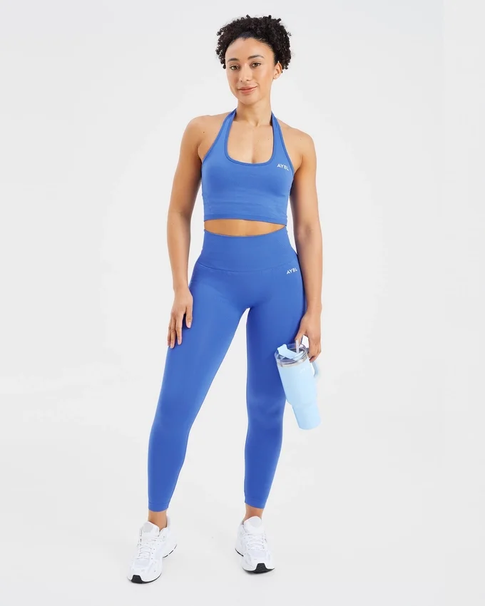 Empower sömlös halterneck-crop-top