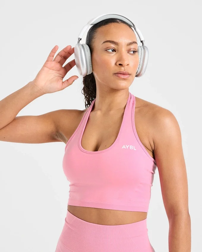 Empower sömlös halterneck-crop-top
