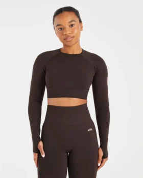 Empower sömlös långärmad crop-top