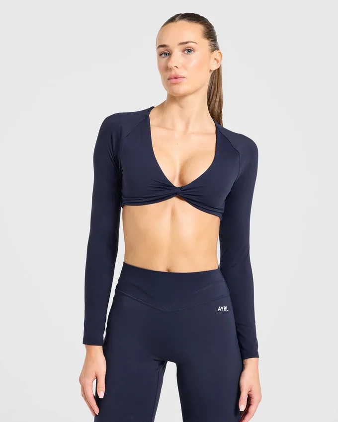 Engage långärmad crop-top