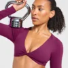 Engage långärmad crop-top