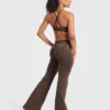 Enhance sömlösa leggings med utsvängda ben