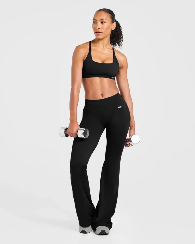 Enhance sömlösa leggings med utsvängda ben