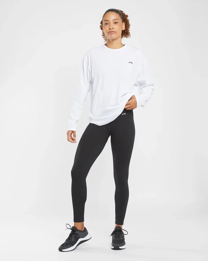 Essential Oversized långärmad T-shirt