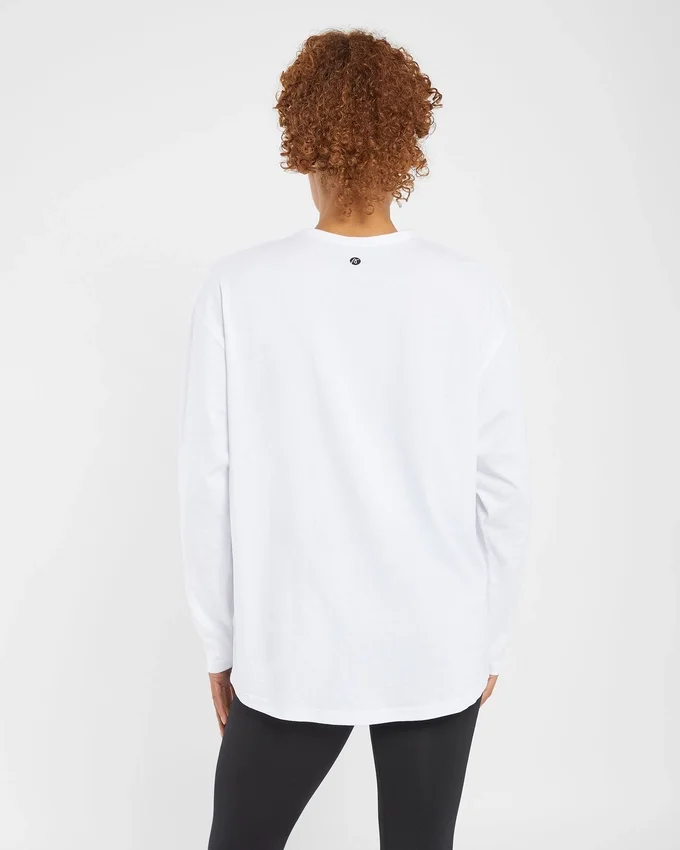 Essential Oversized långärmad T-shirt