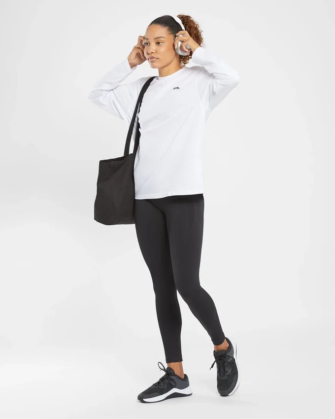 Essential Oversized långärmad T-shirt