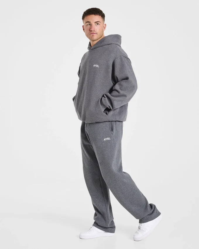 Essential Oversized Mjukisbyxor med raka ben