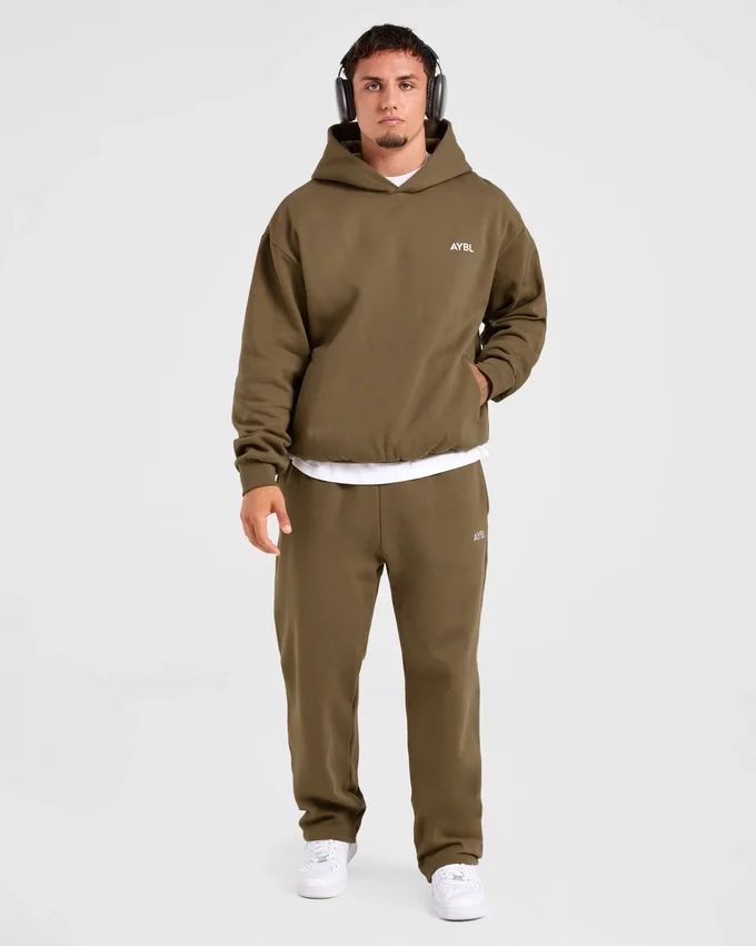Essential Oversized Mjukisbyxor med raka ben