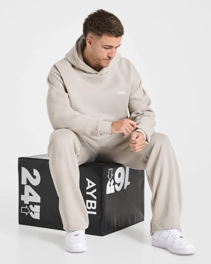 Essential Oversized Mjukisbyxor med raka ben
